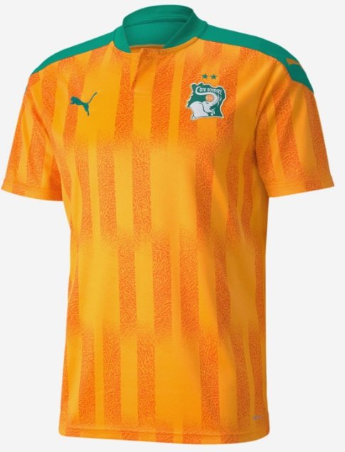 Camisa oficial Puma seleção da Costa do Marfim 2020 2021 I jogador